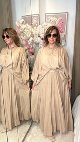 Ensemble blouse & jupe en voile de coton