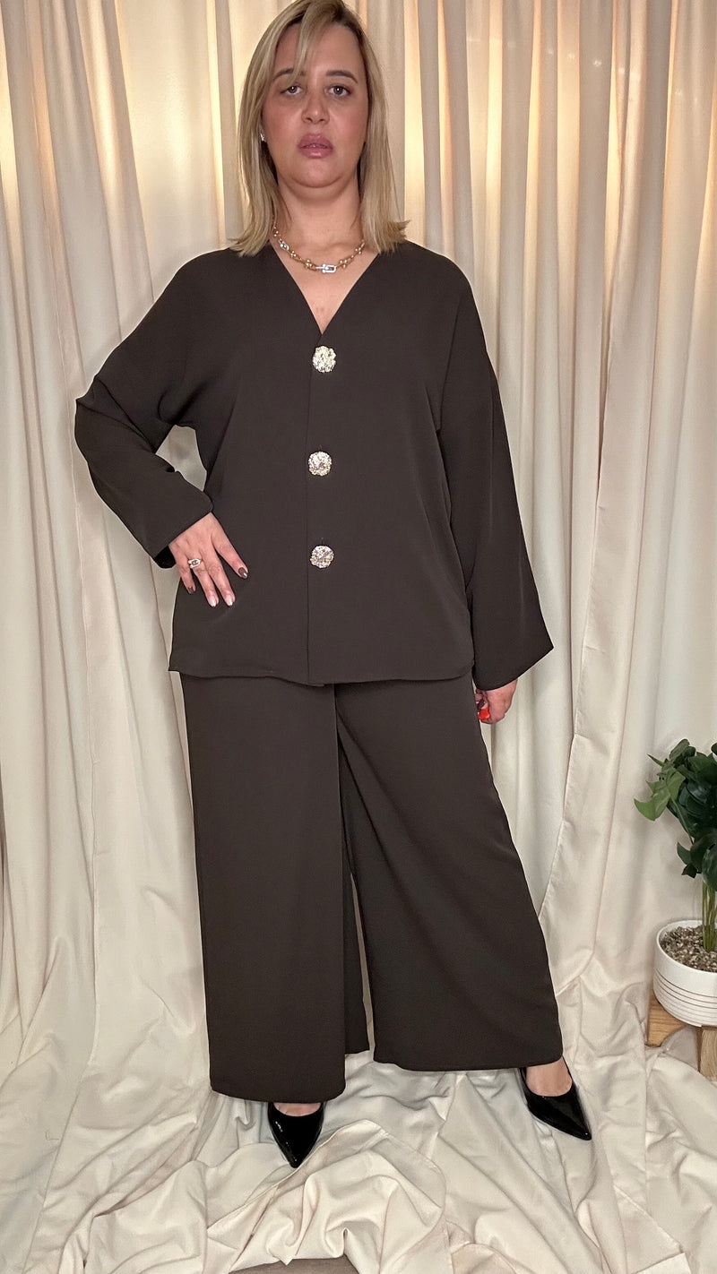 Ensemble Pantalon & Veste Boutons Bijoux