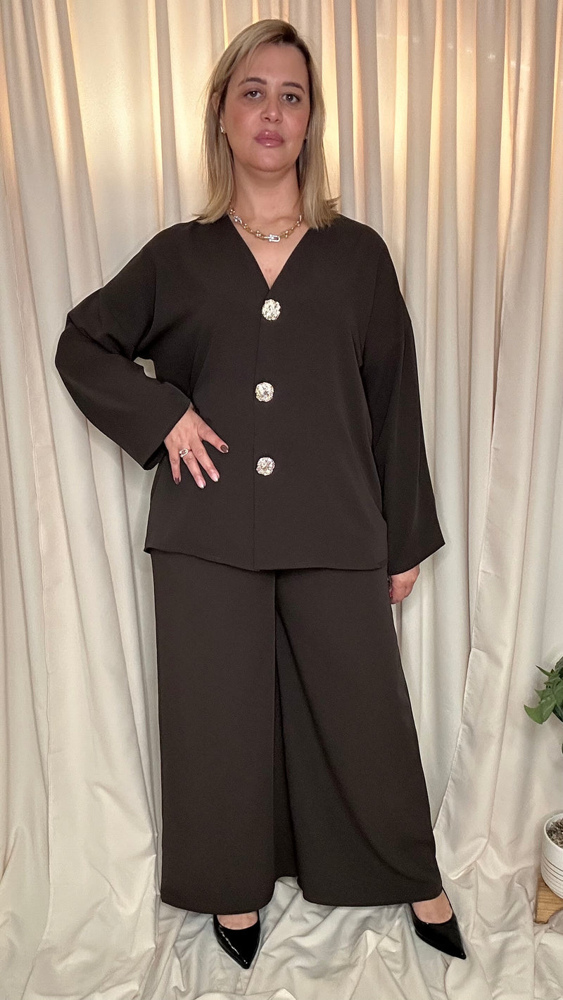Ensemble Pantalon & Veste Boutons Bijoux