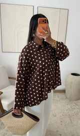 Chemise fluide à pois – Coupe oversize