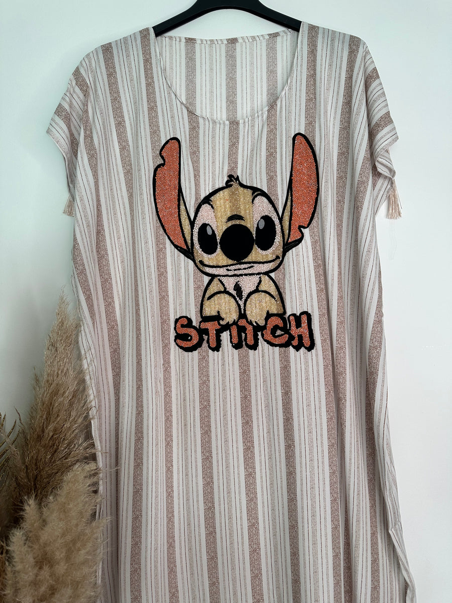 Robe rayee stitch