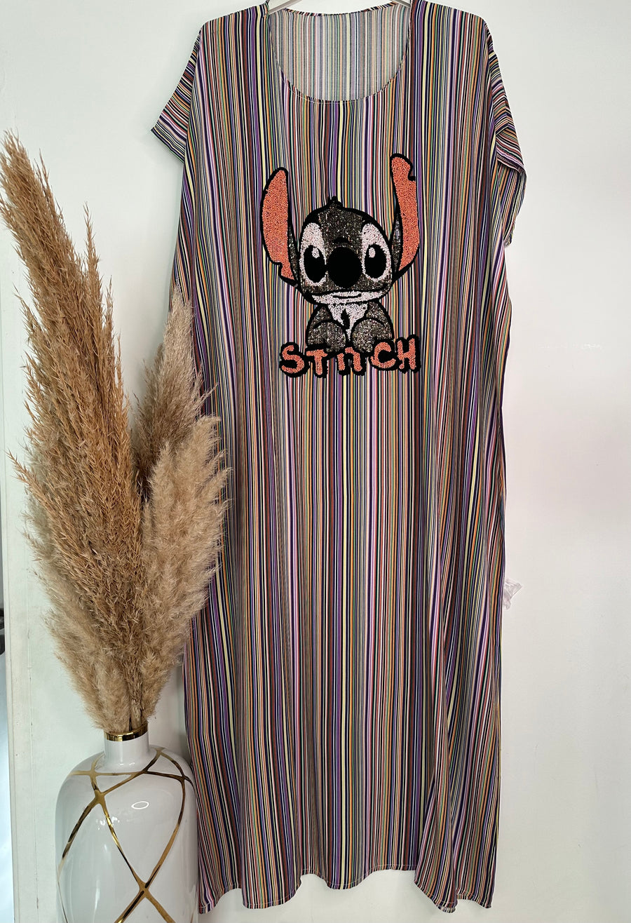 Robe rayee stitch