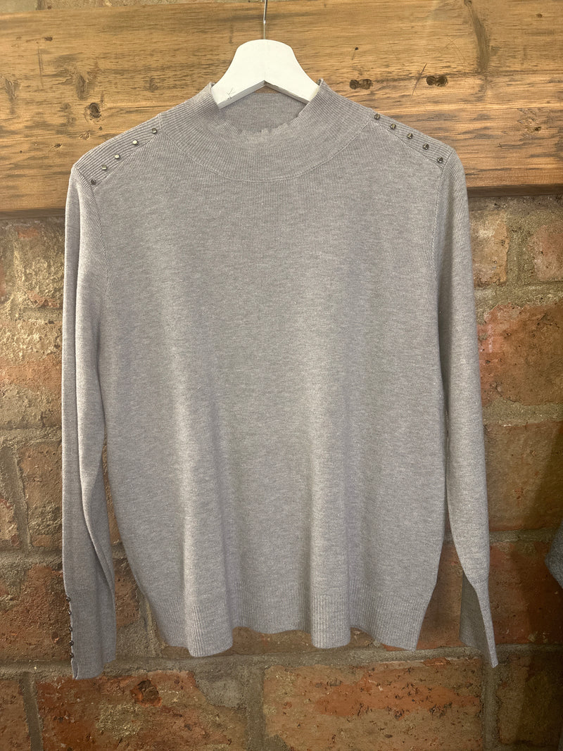 🧶 Pull fin à boutons dorés – Noir, Marron, Écru, Beige, Gris