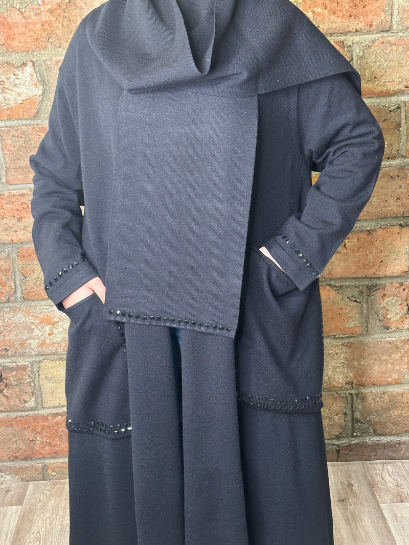 Manteau long en maille