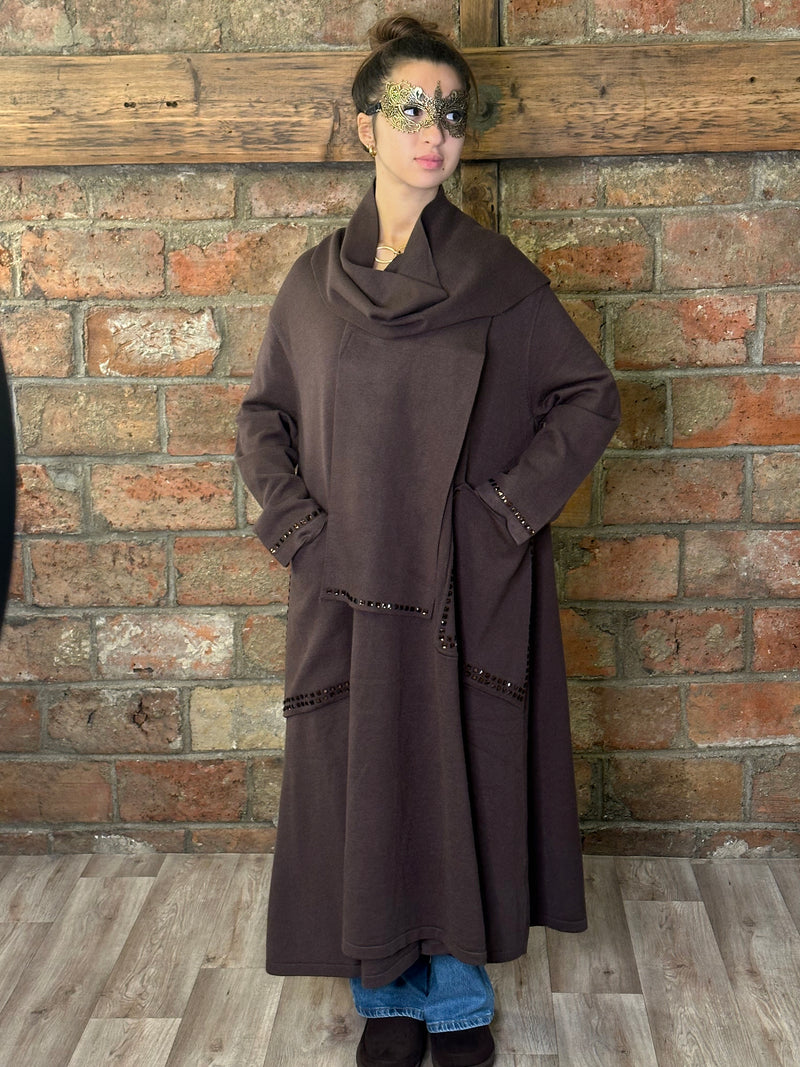 Manteau long en maille