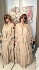 Ensemble blouse & jupe en voile de coton