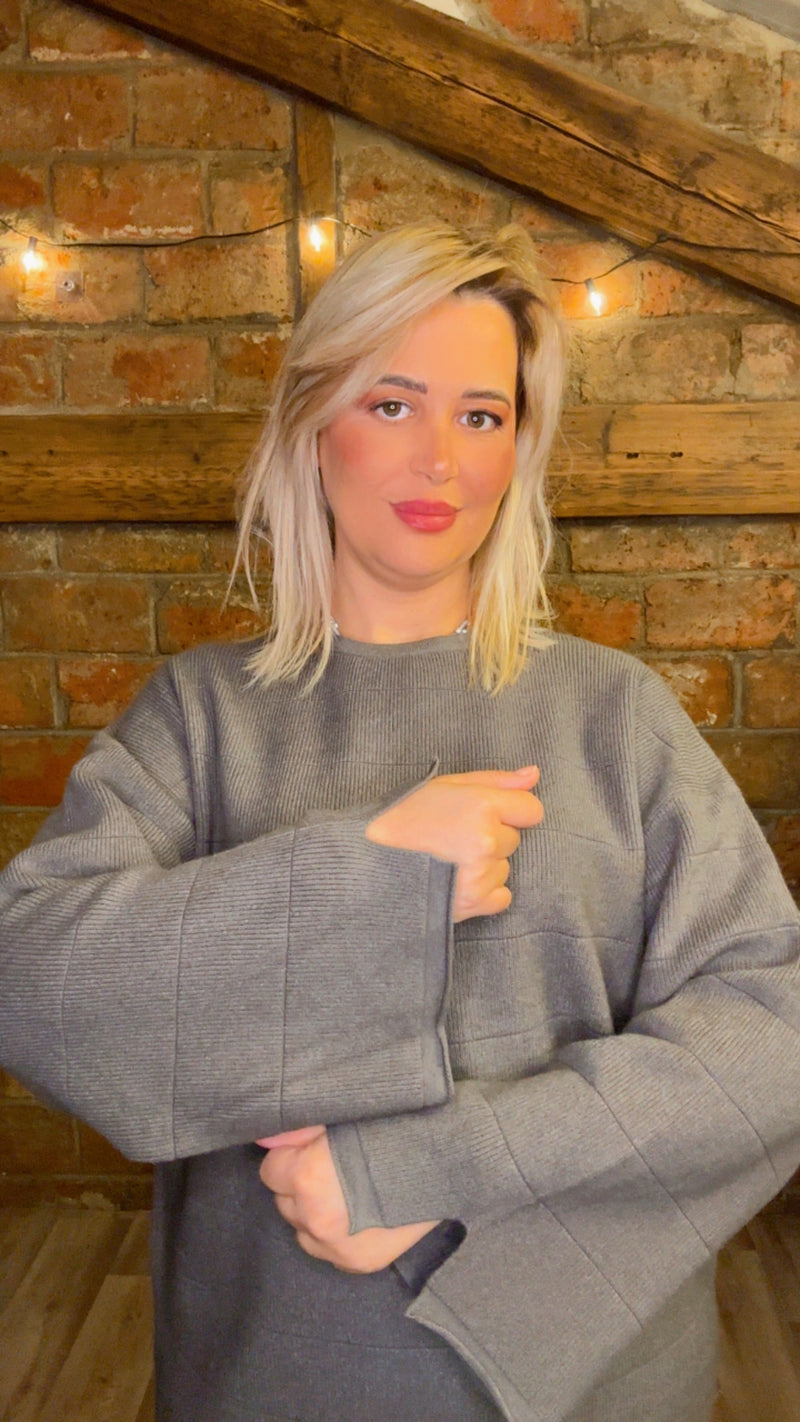 Ensemble Maille Confort – Haut Ample & Pantalon Évasé