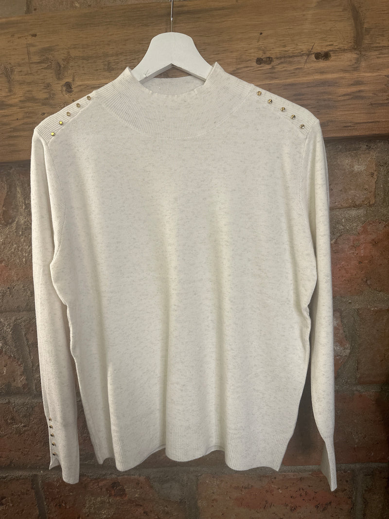 🧶 Pull fin à boutons dorés – Noir, Marron, Écru, Beige, Gris