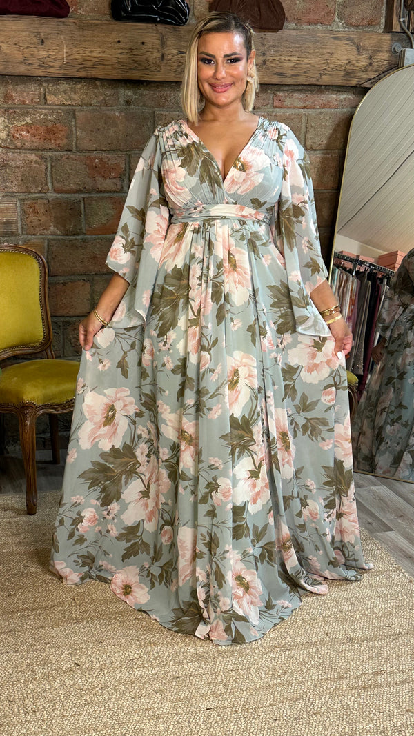 Robe de soirée vert eau