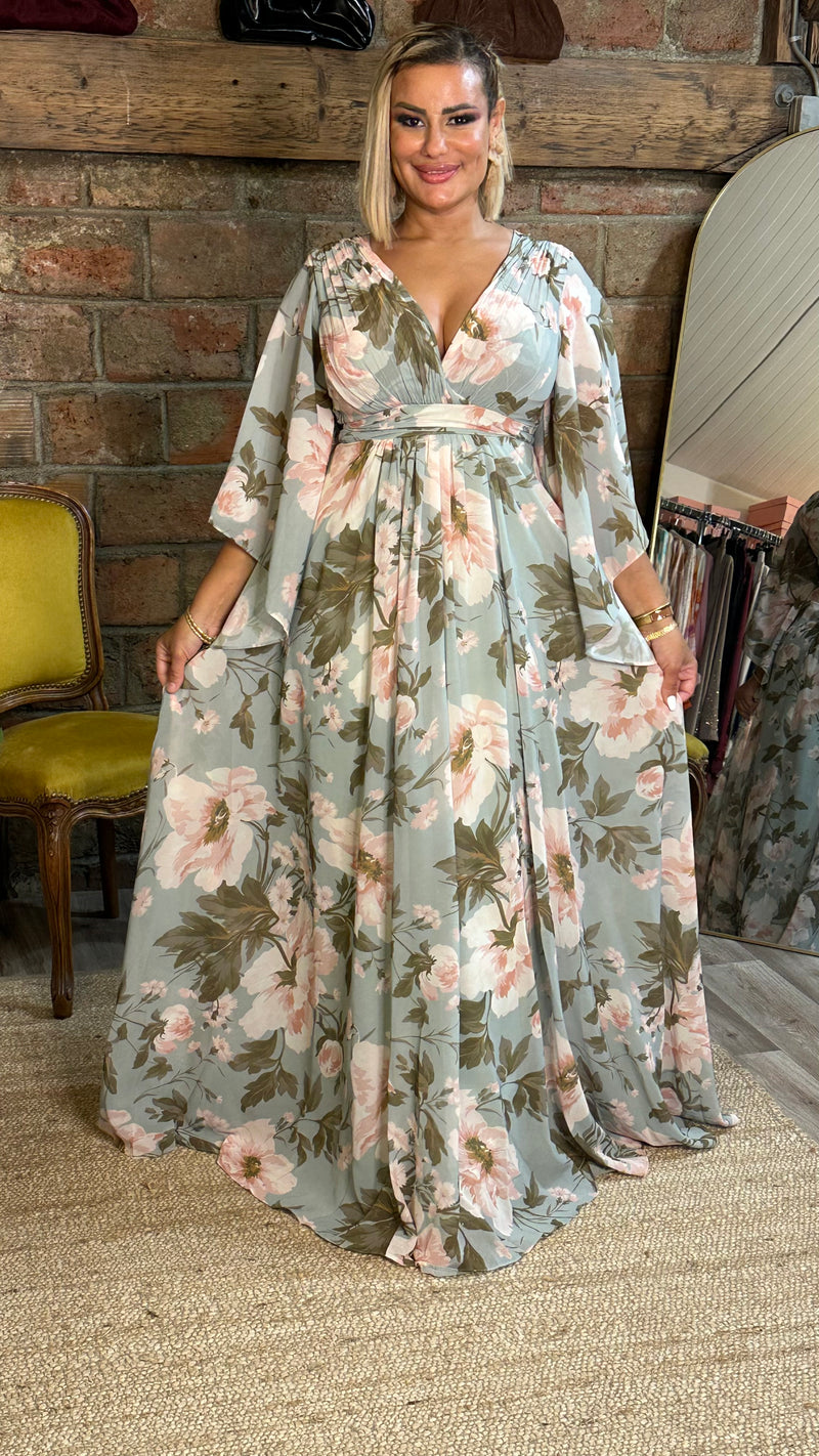 Robe de soirée vert eau