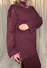 Ensemble pull pantalon en maille