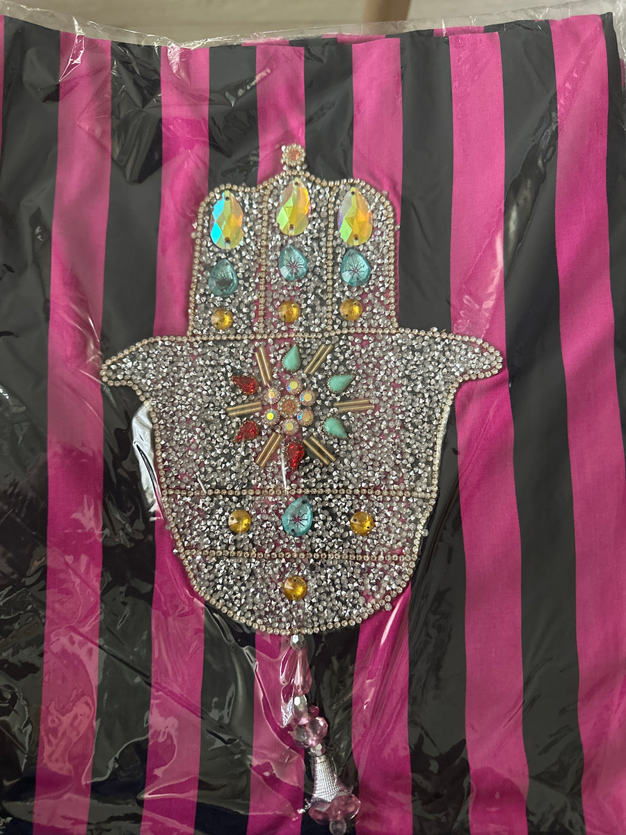 Robe khamsa rayée