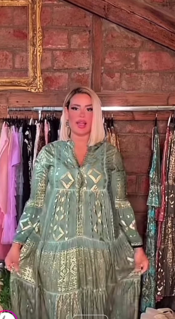 Robe maxi sanah émeraude
