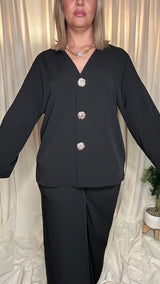 Ensemble Pantalon & Veste Boutons Bijoux