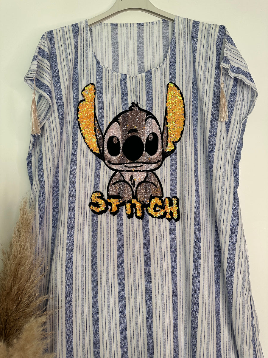 Robe rayee stitch