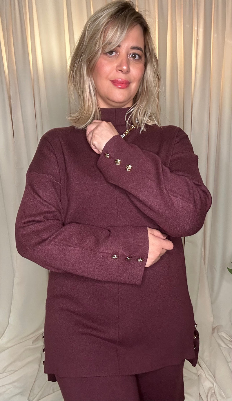 Ensemble pull pantalon en maille