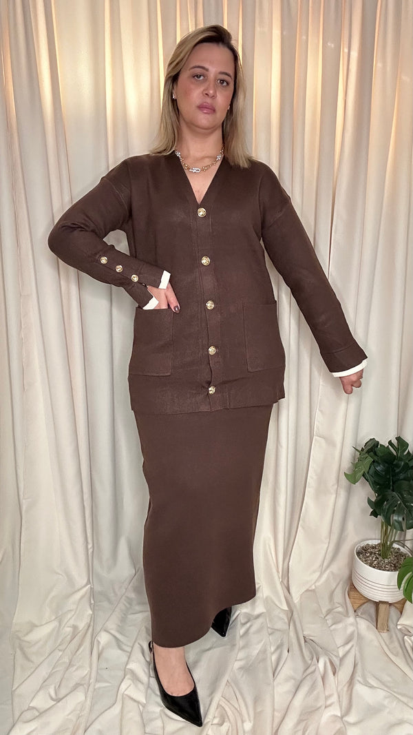 Ensemble Gilet & Jupe Longue Femme