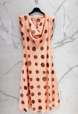 ✨ Robe longue satinée à pois – Coupe fluide & élégante