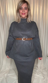 Ensemble Pull et Jupe Longue en Maille