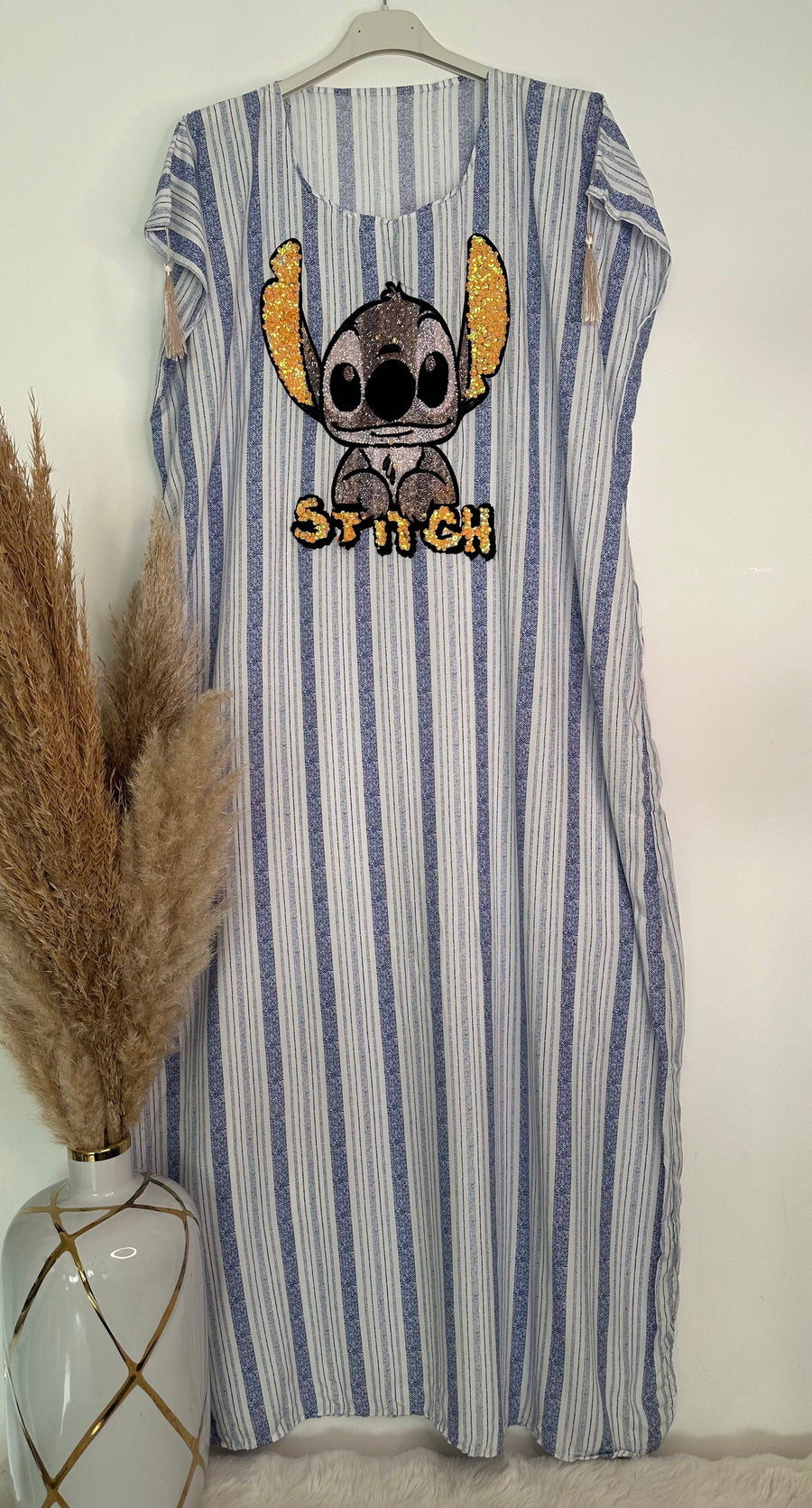 Robe rayee stitch