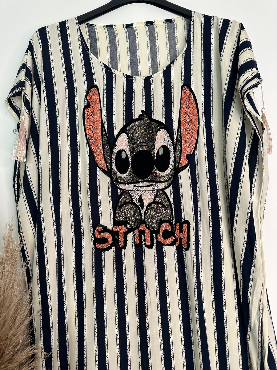 Robe rayee stitch