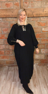 Robe longue cloutée à la main – Taille unique