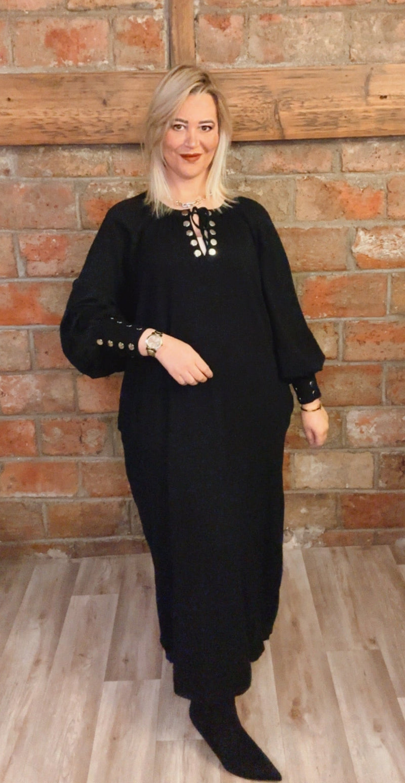 Robe longue cloutée à la main – Taille unique