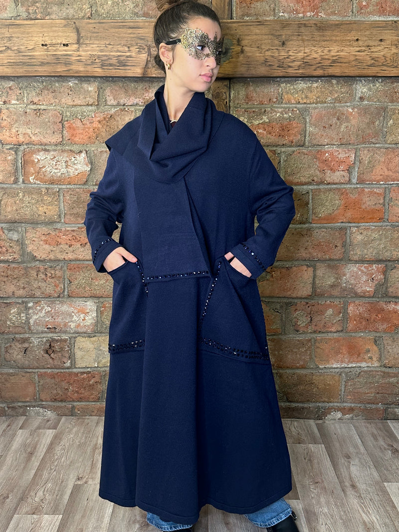 Manteau long en maille
