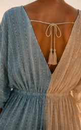 Robe longue bohème bicolore