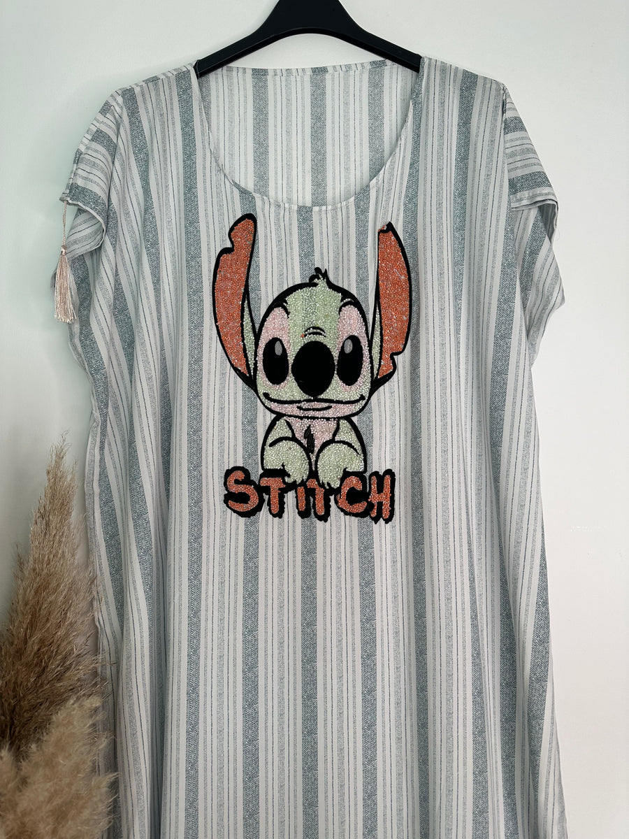 Robe rayee stitch