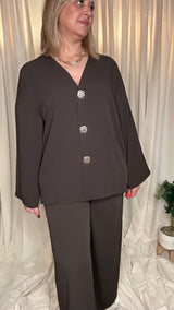 Ensemble Pantalon & Veste Boutons Bijoux