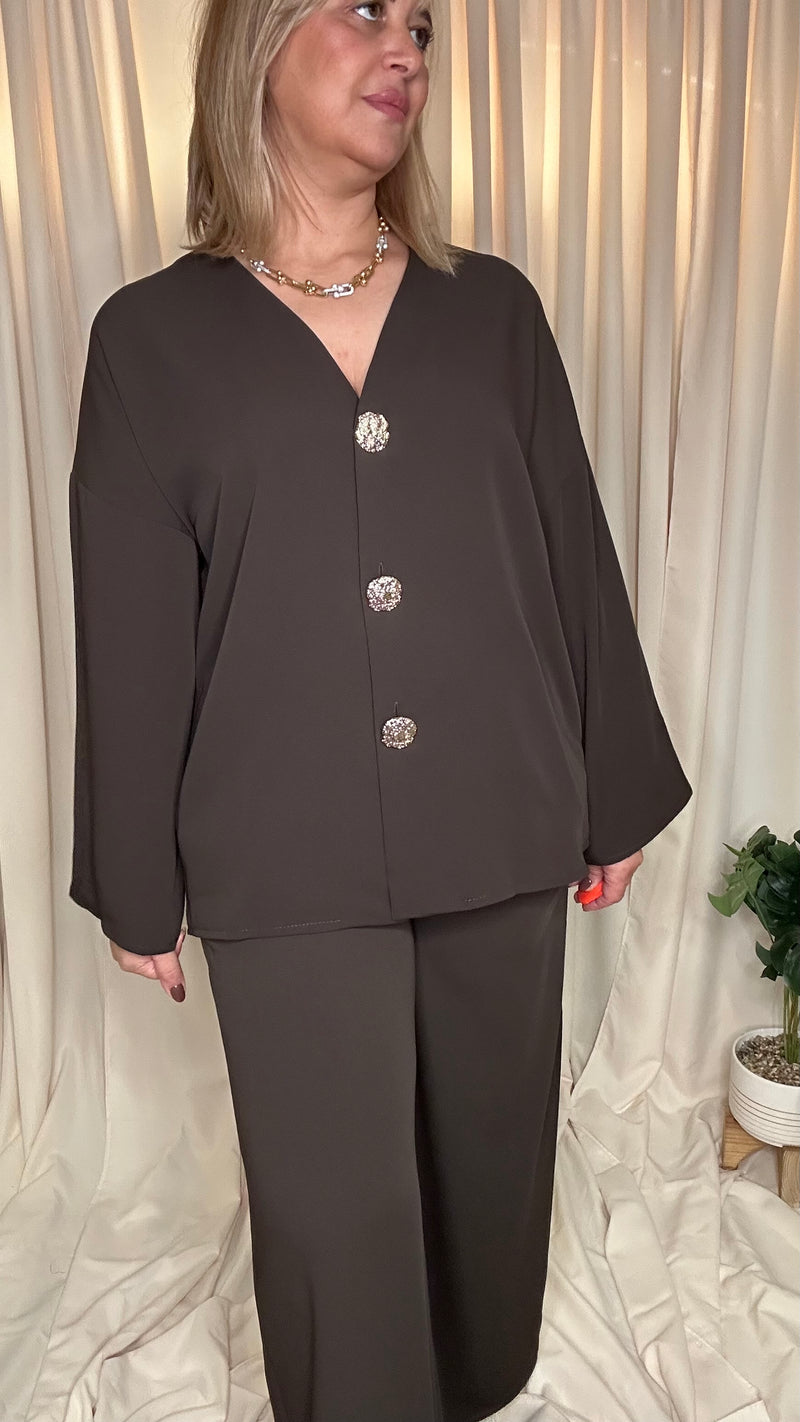 Ensemble Pantalon & Veste Boutons Bijoux