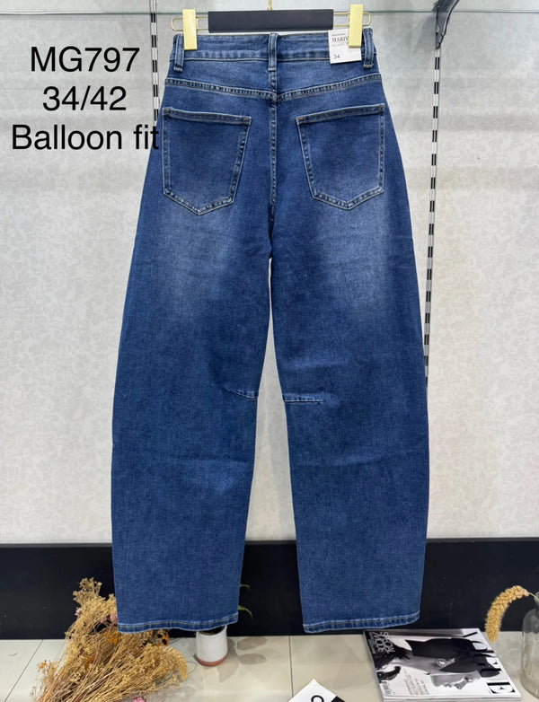 Jean Balloon Fit Taille Haute