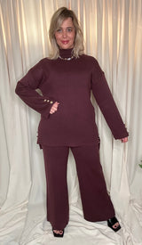 Ensemble pull pantalon en maille