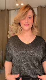 Pull en maille légère effet brillant