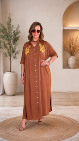 ✨ Robe longue fluide à sequins – Élégance & confort au quotidien ✨