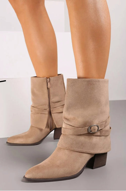 Bottines western à revers