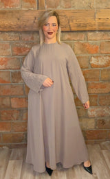 Abaya avec poches latérales & manches perlées