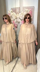 Ensemble blouse & jupe en voile de coton
