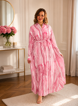 Robe Longue Imprimé Aquarelle – Viscose Premium