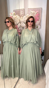 Ensemble blouse & jupe en voile de coton