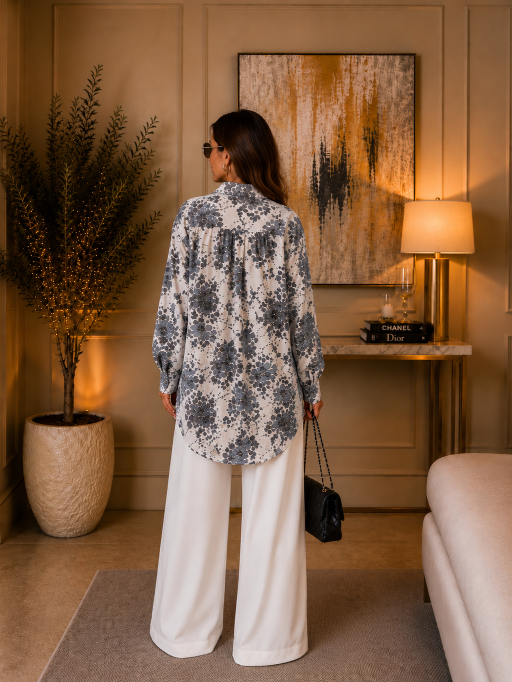 Ensemble chemise Coton broderie anglaise