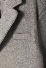 Manteau long en laine mélangée