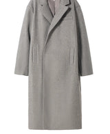 Manteau long en laine mélangée
