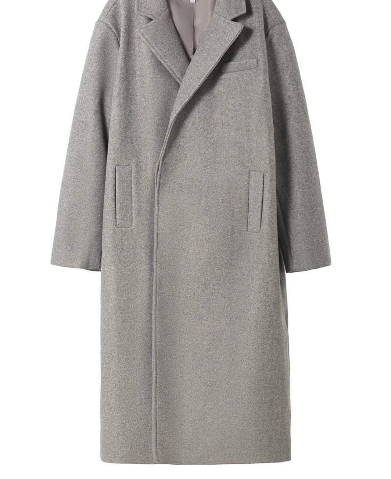 Manteau long en laine mélangée