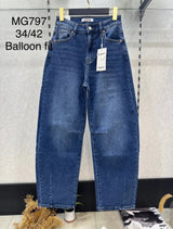 Jean Balloon Fit Taille Haute