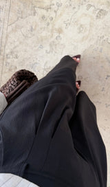 Pantalon large taille haute – Coupe fluide
