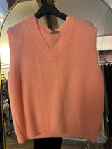 Pull sans manches col V